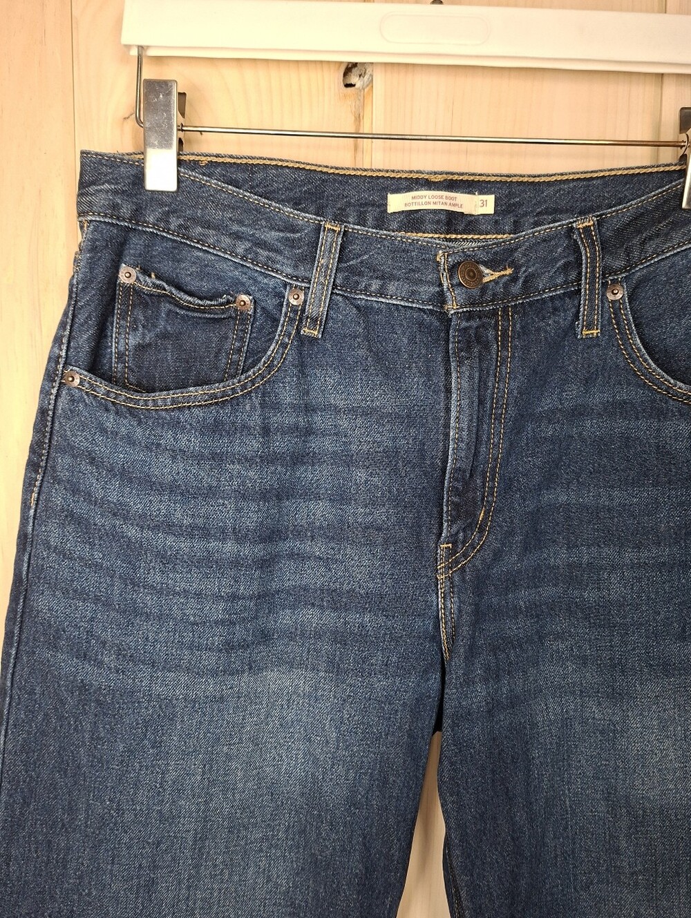 Levi's Middy Loose Boot Cut Dark Wash Jeans Size 31 - Picture 6 of 13